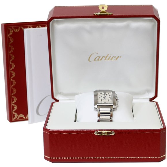 Cartier Tank Francaise Watch, Stainless Steel 2653 Quartz Men's CARTIER - Picture 10 of 10